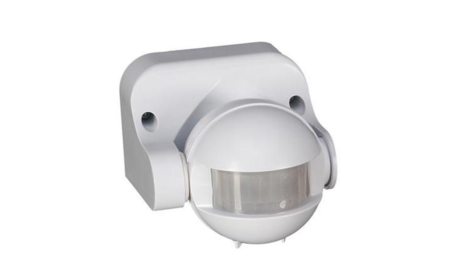 Perel Bewegingsmelder, PIR, 12 m detectiebereik, 180° detectiehoek, IP44, gebruik binnen- en buitenshuis, wit