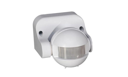 Perel Bewegingsmelder, PIR, 12 m detectiebereik, 180° detectiehoek, IP44, gebruik binnen- en buitenshuis, wit