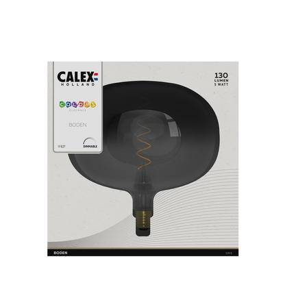 Calex Boden Colors Gris - E27 LED Lamp - Filament Lichtbron Dimbaar - 5W - Warm Wit Licht – productafbeelding 2
