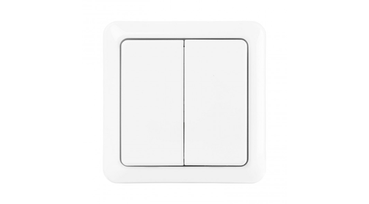 Draadloze dubbele wandschakelaar KlikAanKlikUit