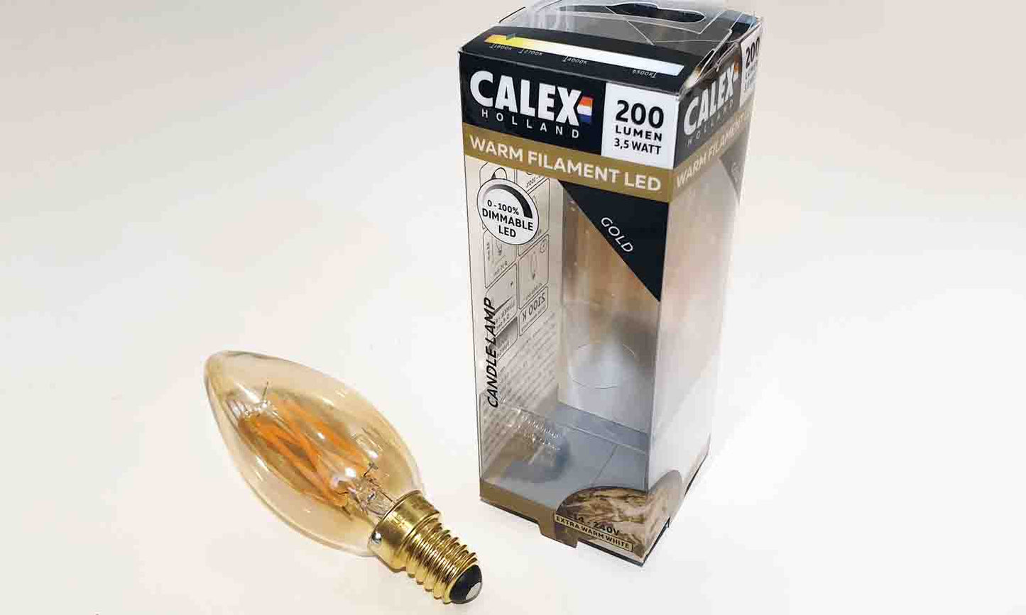 Goud serie Calex LED Kaarslamp