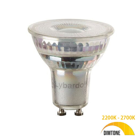 Lybardo Master LED spot GU10 | 5.5 watt dimbaar | Dim to warm 2700K-2200K | 60° stralingshoek