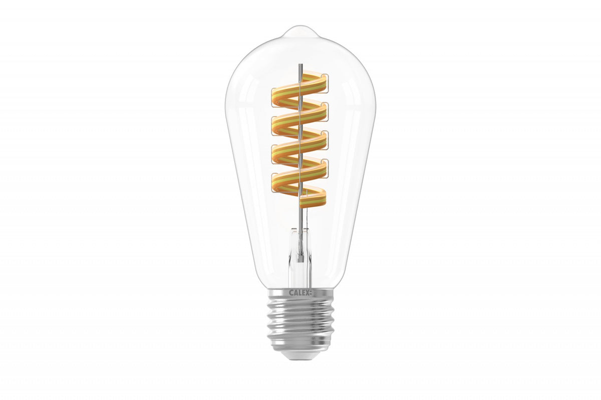 Calex Slimme Lamp - Wifi LED Filament Verlichting - E27 - Smart Bulb Helder - Rustiek - RGB en Warm Wit Licht – productafbeelding 3