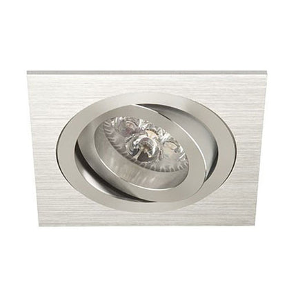 Inbouwspot Vienna | Kantelbaar | Vierkant | Geborsteld aluminium