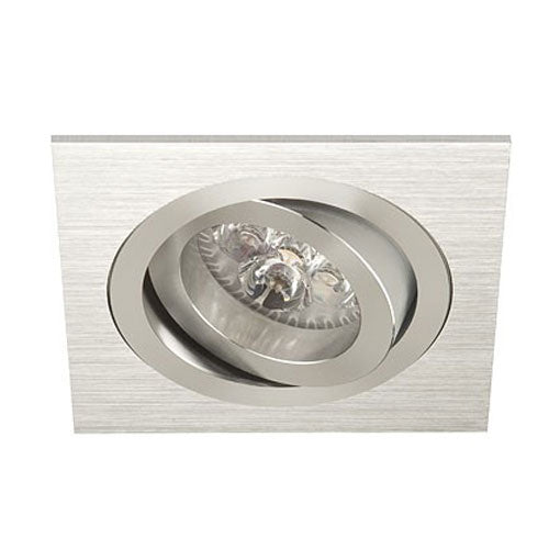 Inbouwspot Vienna | Kantelbaar | Vierkant | Geborsteld aluminium