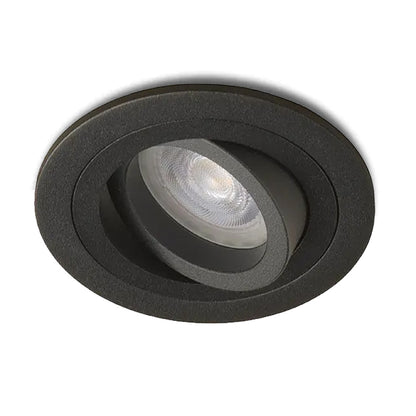 Inbouwspot Veneto | Kantelbaar | Rond | Mat zwart