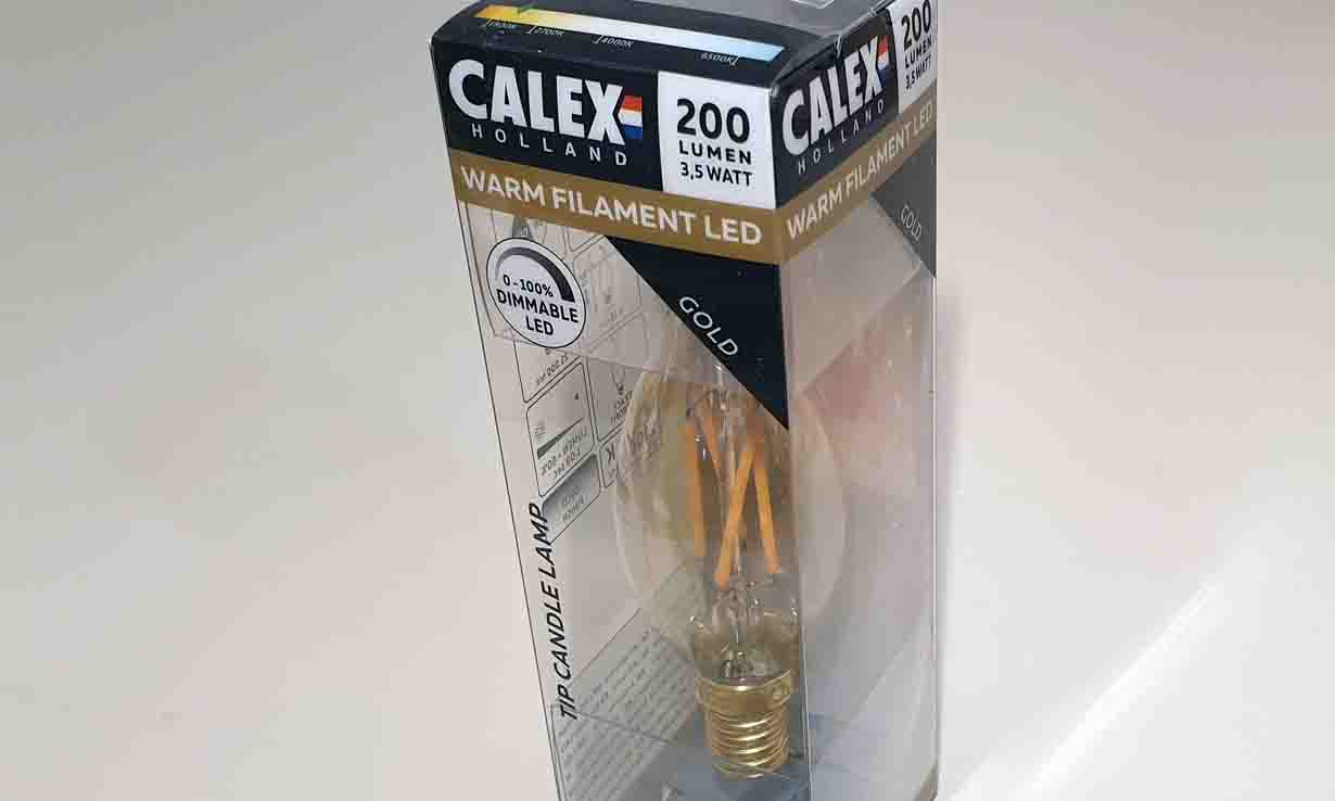Goud serie Calex LED Tip-Kaarslamp