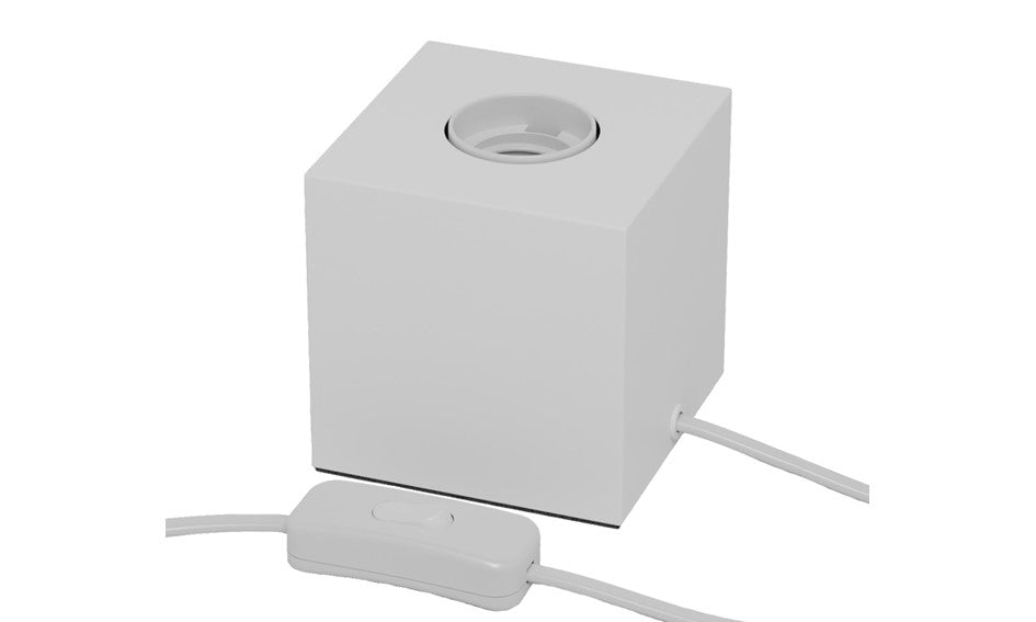 CALEX LED Tafellamp - Tafelverlichting - Raho - E27 Fitting - Vierkant - Betongrijs - Kunststof – productafbeelding 2