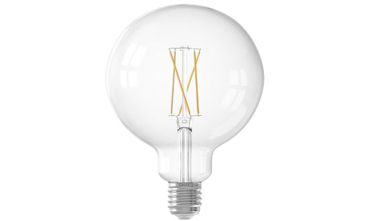 Calex Slimme Lamp - Wifi LED Filament Verlichting - Globe 12,5cm - E27 - Smart Lichtbron Helder - Dimbaar - Warm Wit licht - 7,5W