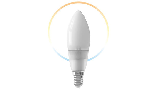 Calex Slimme Lamp - Wifi LED Verlichting - E14 - Smart Lichtbron - Dimbaar - Warm Wit licht - 4,5W