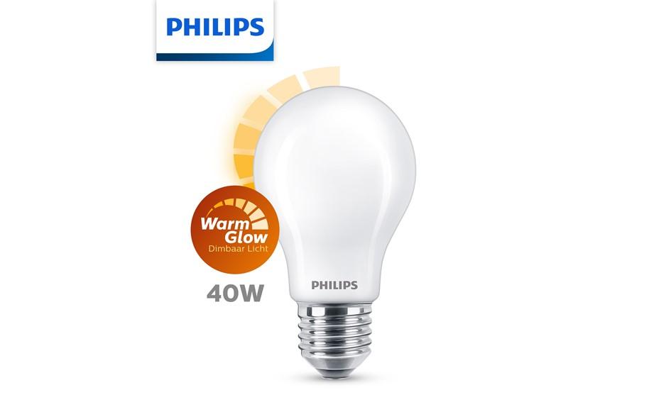 Philips LED Lamp Mat - 40 W - E27 - Dimbaar warmwit licht – productafbeelding 3