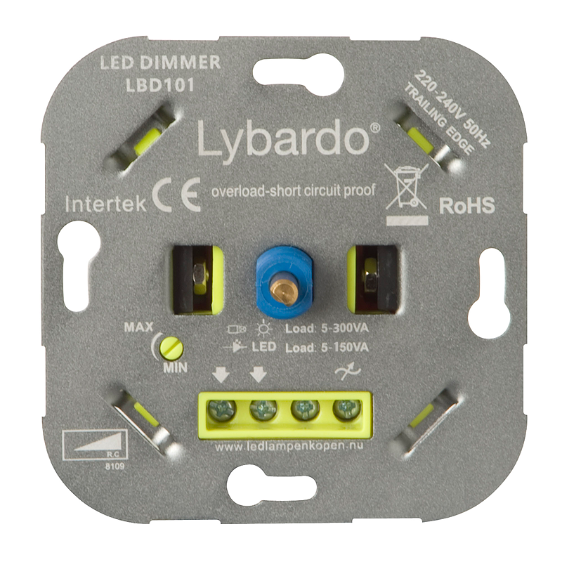 Lybardo Premium LED dimmer 5-150 watt | Universeel | Inbouw | Fase afsnijding