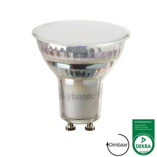 Lybardo Master LED spot GU10 | 4.8 watt dimbaar | 2700K warm wit | 100° stralingshoek