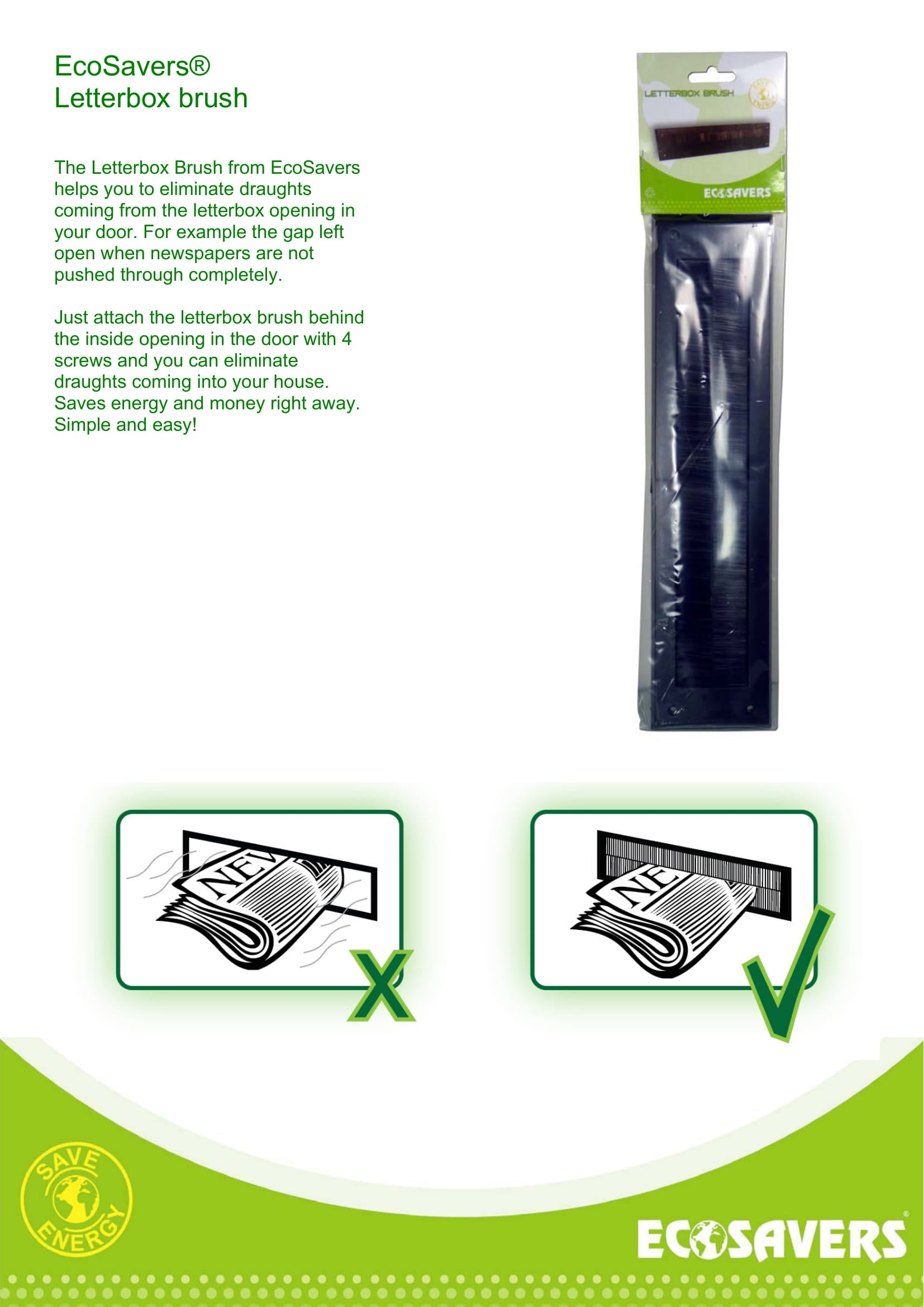 ecosavers brievenbus zwart