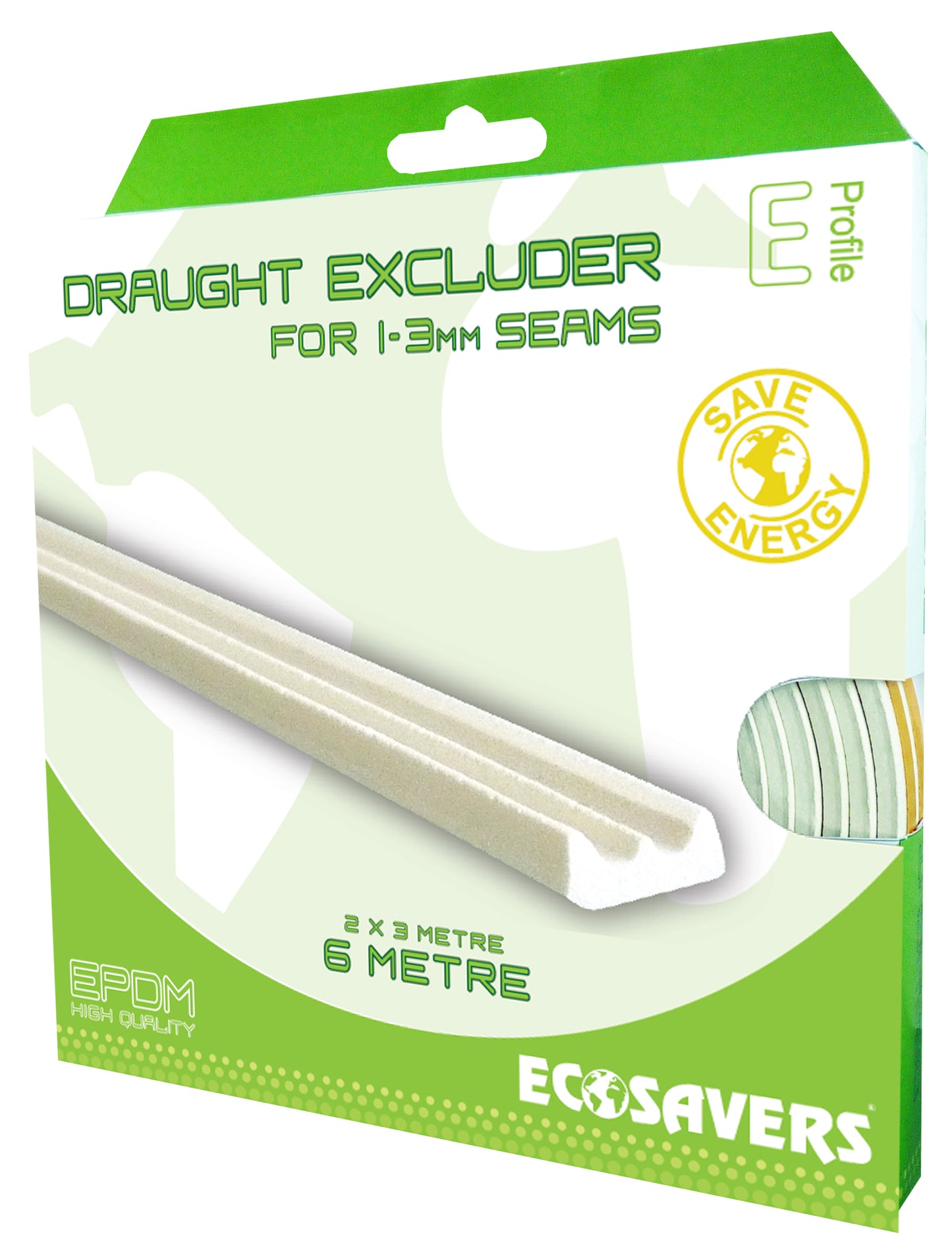 Ecosavers Tochtband E zelfklevend 1 tot 3 mm (kleine kier)