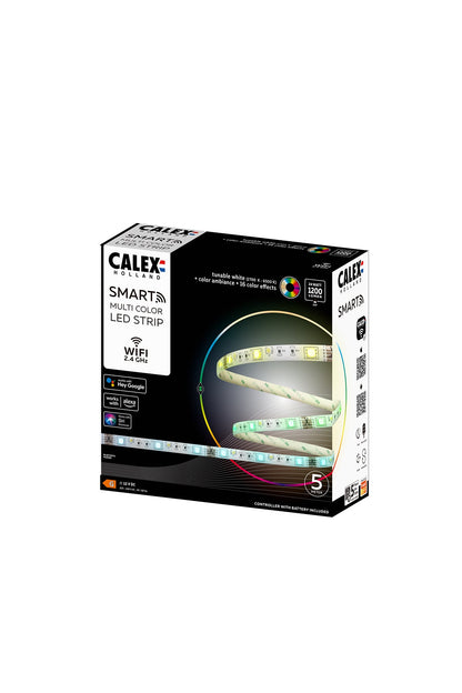 Calex Slimme LED Strip 2 meter - Led-strip Voor Binnen - Met App - RGB - Smart Lichtstrip met afstandsbediening – productafbeelding 3
