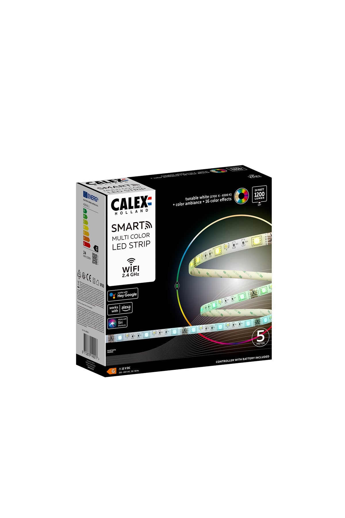 Calex Slimme LED Strip 2 meter - Led-strip Voor Binnen - Met App - RGB - Smart Lichtstrip met afstandsbediening – productafbeelding 4