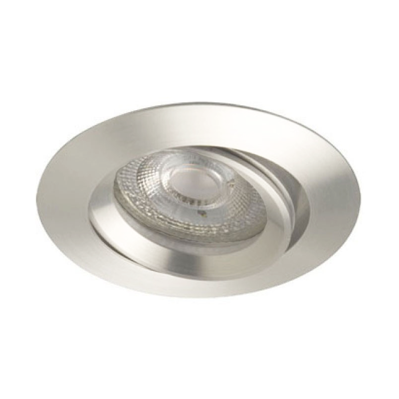 Inbouwspot Monti | Kantelbaar | Rond | Geborsteld aluminium