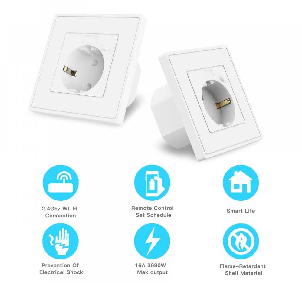WOOX Smart Home inbouw stopcontact R4054 – productafbeelding 2
